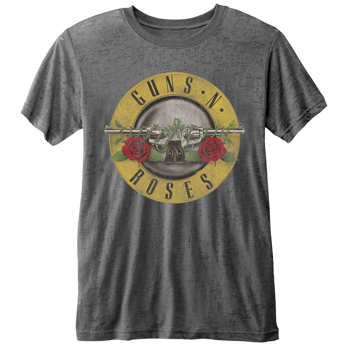 Charcoal Grey - Front - Guns N Roses Unisex Adult Classic Logo Burnout T-Shirt