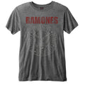 Charcoal Grey - Front - Ramones Unisex Adult Presidential Seal Burnout T-Shirt