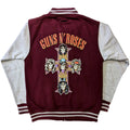 Maroon-Grey - Back - Guns N Roses Unisex Adult Appetite For Destruction Varsity Jacket