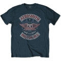 Denim Blue - Front - Aerosmith Unisex Adult Boston Pride Cotton T-Shirt