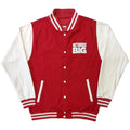 Red-White - Front - Biggie Smalls Unisex Adult Reachstrings Varsity Jacket