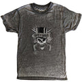 Charcoal Grey - Front - Guns N Roses Unisex Adult Faded Skull Burnout T-Shirt