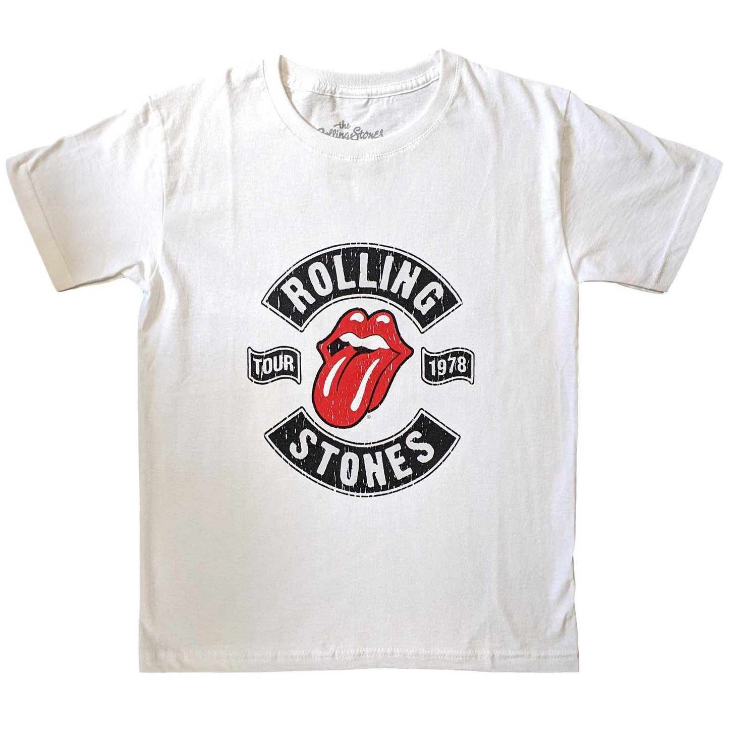 White - Front - The Rolling Stones Childrens-Kids US Tour 1978 Cotton T-Shirt