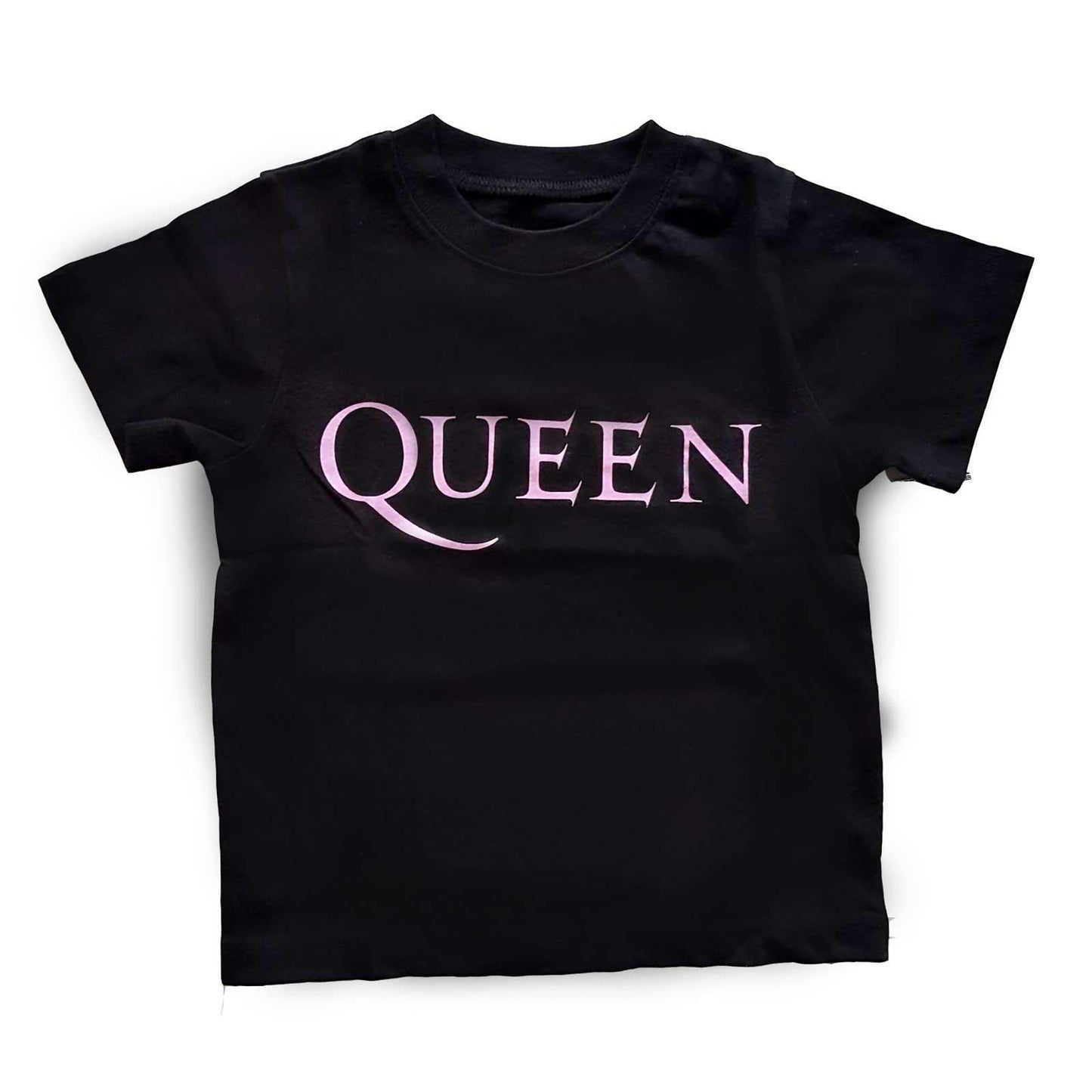 Black - Front - Queen Childrens-Kids Logo T-Shirt
