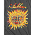 Charcoal Grey-Yellow - Side - Sublime Unisex Adult Sun Cotton T-Shirt