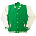Green-White - Front - Sublime Unisex Adult 40Oz To Freedom Varsity Jacket