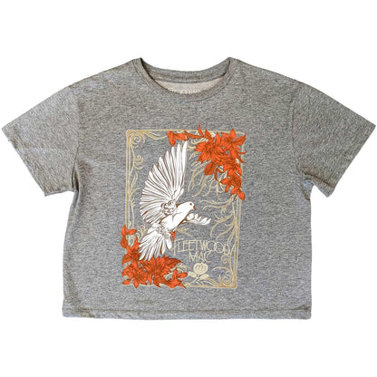Grey - Front - Fleetwood Mac Womens-Ladies Dove Crop Top