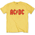 Yellow - Front - AC-DC Childrens-Kids Logo T-Shirt
