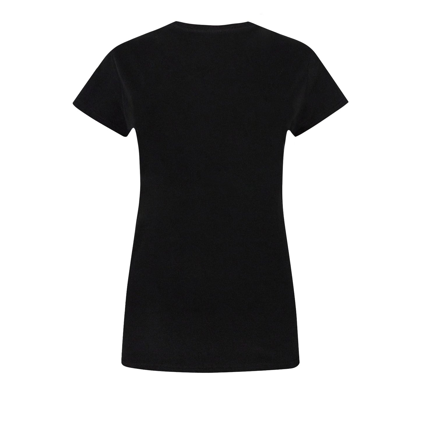 Black - Back - AC-DC Womens-Ladies Diamante Logo T-Shirt
