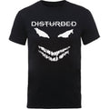 Black - Front - Disturbed Unisex Adult Scary Face Candle T-Shirt