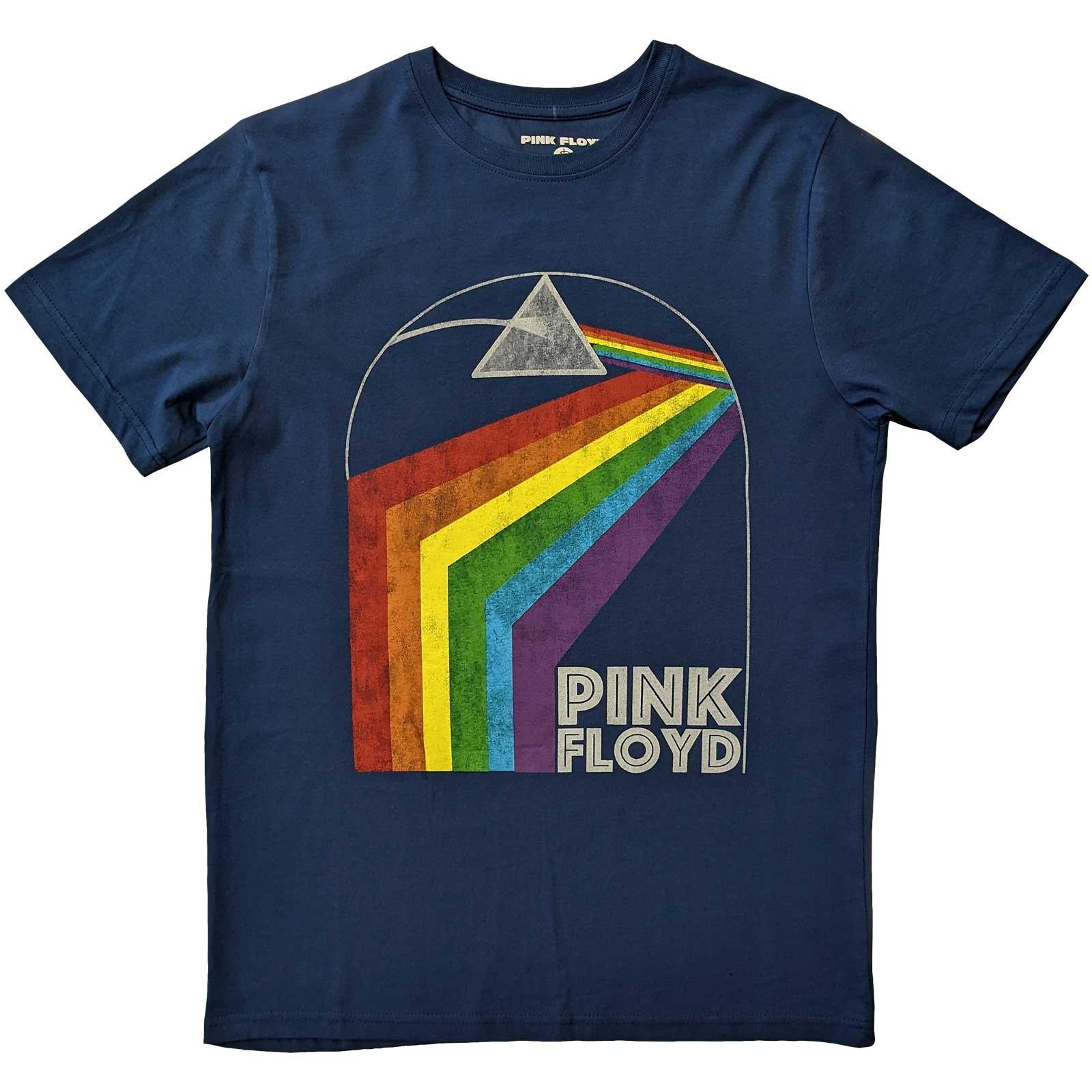 Denim Blue - Front - Pink Floyd Unisex Adult Prism Arch T-Shirt