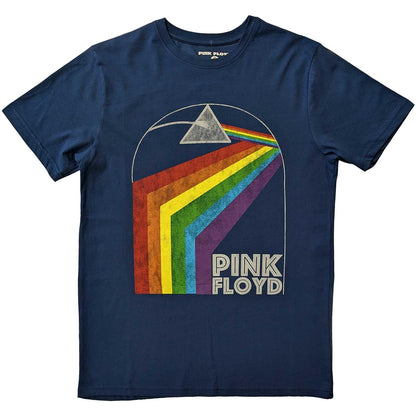 Denim Blue - Front - Pink Floyd Unisex Adult Prism Arch T-Shirt