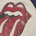 Natural-Navy Blue - Back - The Rolling Stones Unisex Adult Logo Raglan T-Shirt
