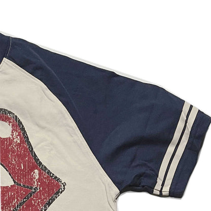 Natural-Navy Blue - Side - The Rolling Stones Unisex Adult Logo Raglan T-Shirt