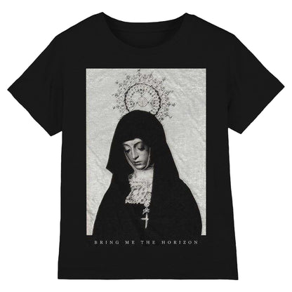 Black - Front - Bring Me The Horizon Unisex Adult Nun Cotton T-Shirt