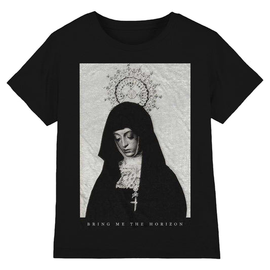 Black - Front - Bring Me The Horizon Unisex Adult Nun Cotton T-Shirt