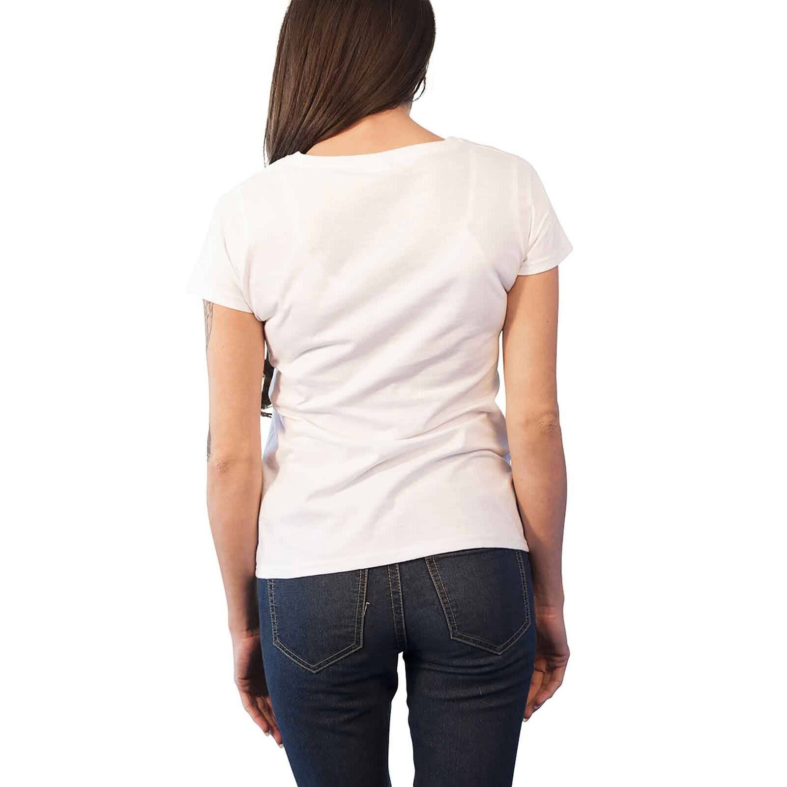 White - Back - The Doors Womens-Ladies Waiting For The Sun T-Shirt