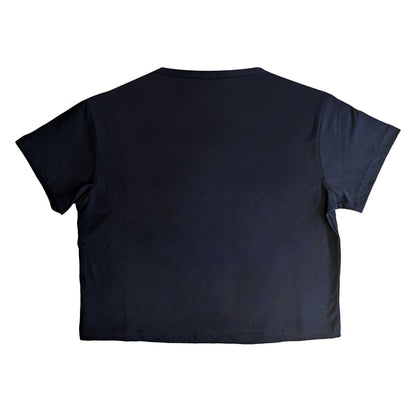 Navy Blue - Back - Nirvana Womens-Ladies Angelic Cotton Crop Top