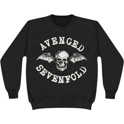 Black - Front - Avenged Sevenfold Unisex Adult Death Bat Sweatshirt