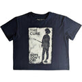 Navy Blue - Front - The Cure Womens-Ladies Boys Don´t Cry Crop Top