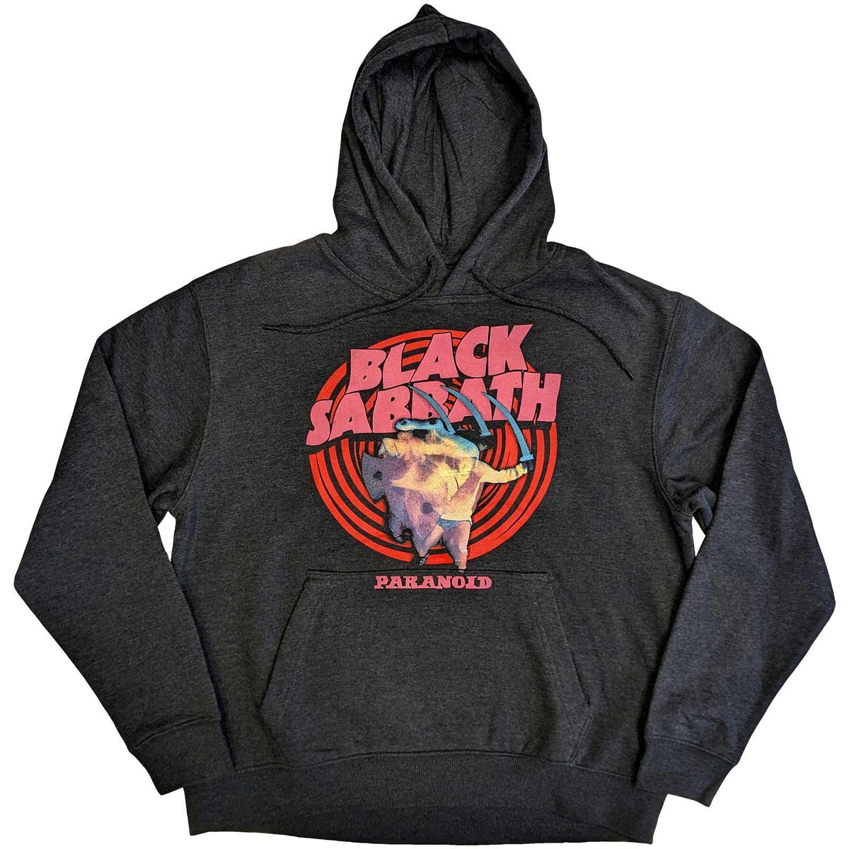Charcoal Grey - Front - Black Sabbath Unisex Adult Paranoid Hoodie