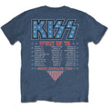Denim Blue - Back - Kiss Unisex Adult Americana T-Shirt