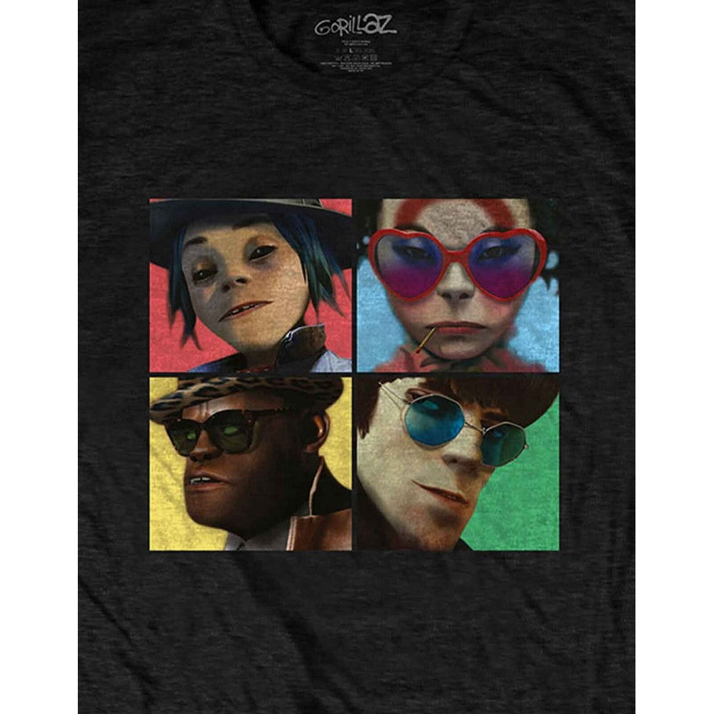Black - Side - Gorillaz Unisex Adult Humanz T-Shirt