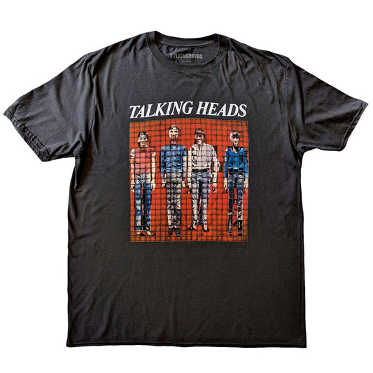 Charcoal Grey - Front - Talking Heads Unisex Adult Pixel Cotton T-Shirt