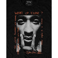 Black - Side - Tupac Shakur Unisex Adult What Of Fame? Cotton T-Shirt