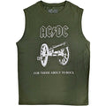 Green - Front - AC-DC Unisex Adult About To Rock Cotton Tank Top
