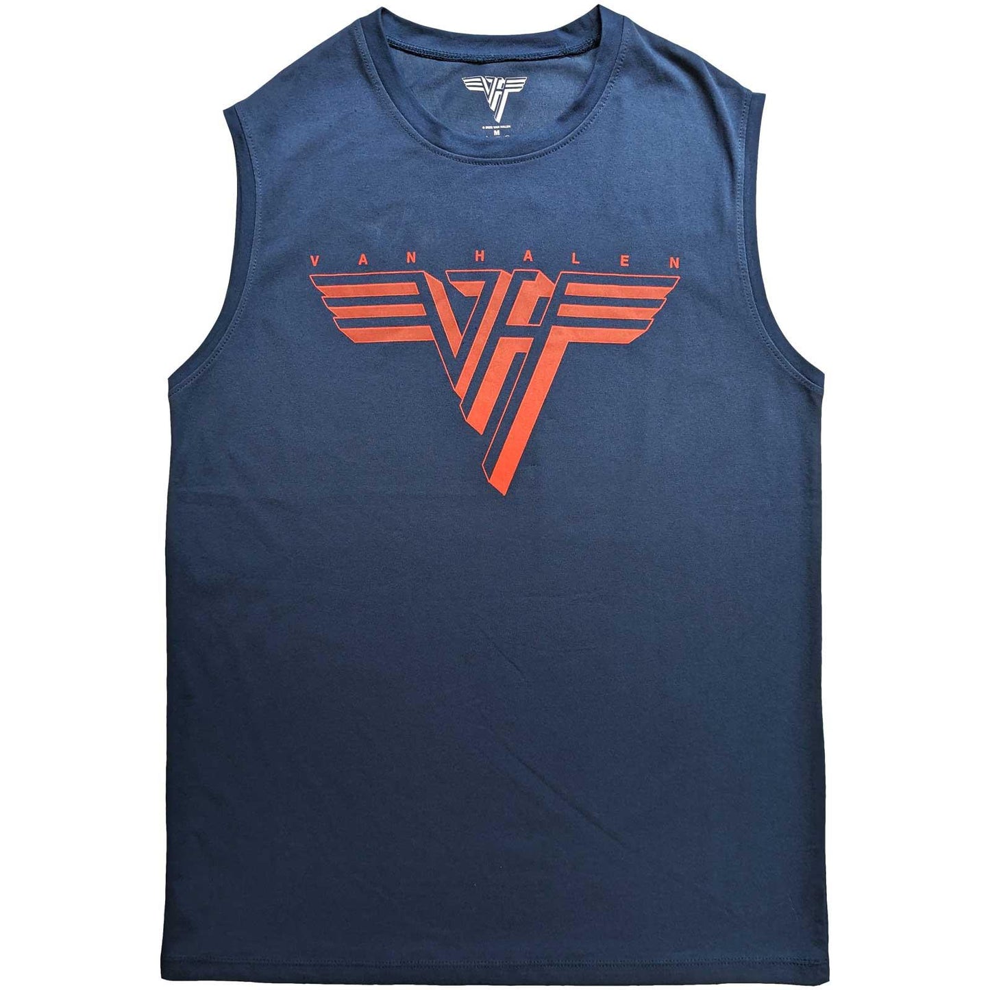 Denim Blue - Front - Van Halen Unisex Adult Classic Logo Cotton Tank Top