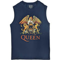 Navy Blue - Front - Queen Unisex Adult Classic Crest Cotton Tank Top