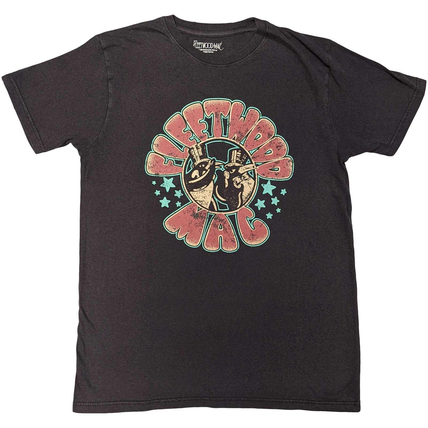 Black - Front - Fleetwood Mac Unisex Adult Stars & Penguins T-Shirt