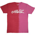 Red - Front - Gorillaz Unisex Adult Brush Logo T-Shirt