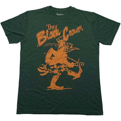 Green - Front - The Black Crowes Unisex Adult Guitar T-Shirt