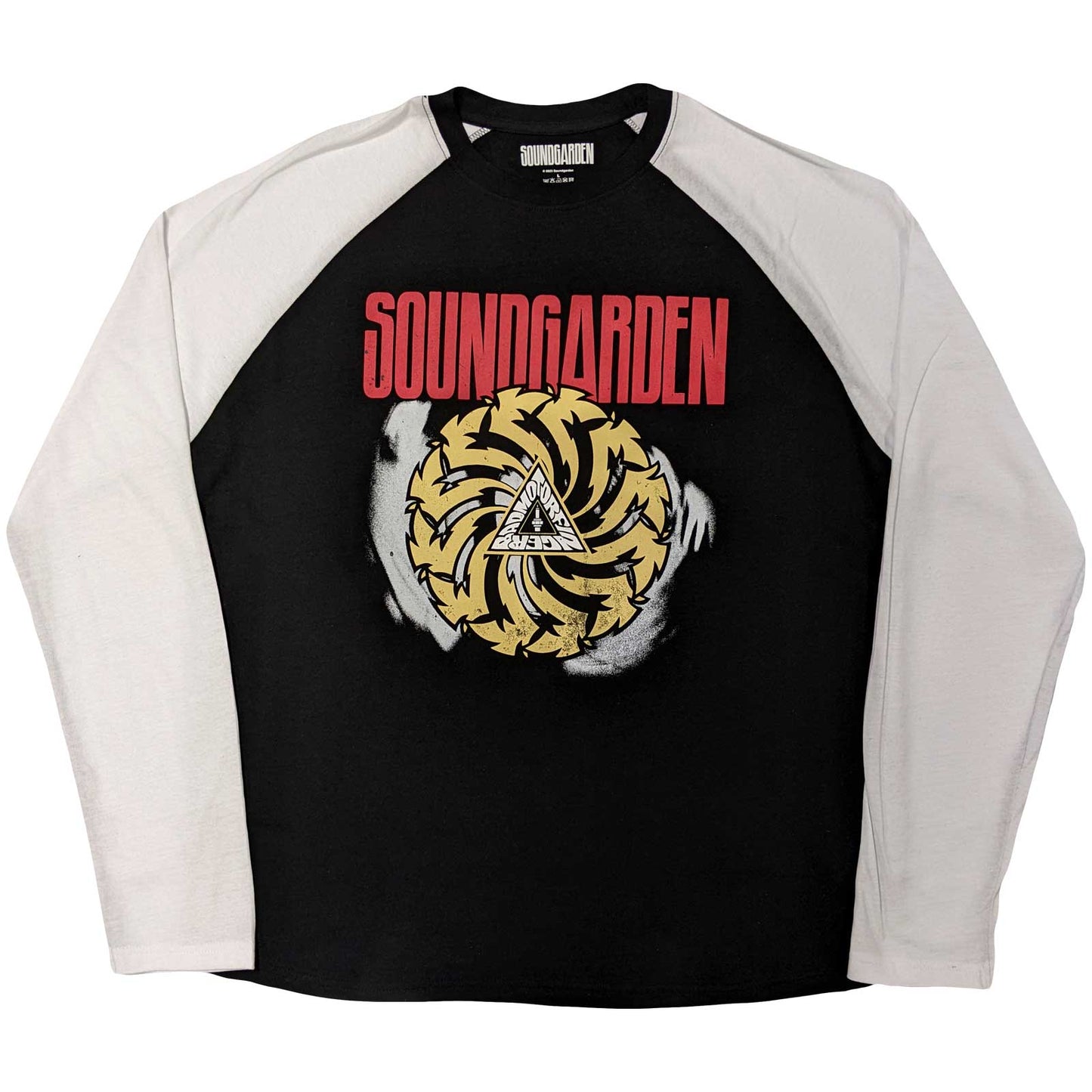 Black-White - Front - Soundgarden Unisex Adult Tour 2017 Raglan T-Shirt