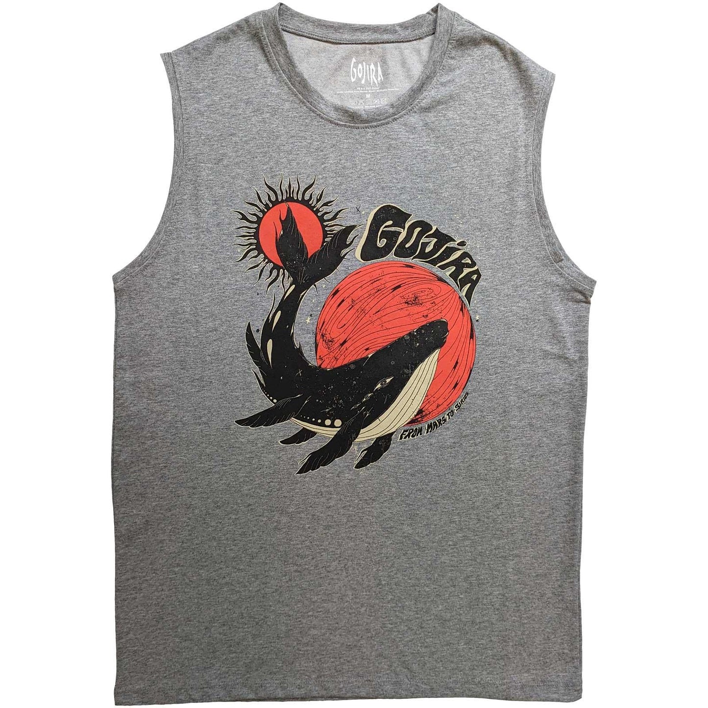Grey - Front - Gojira Unisex Adult Whale Tank Top
