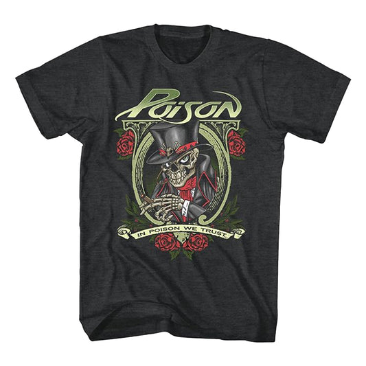 Black - Front - Poison Unisex Adult We Trust Cotton T-Shirt