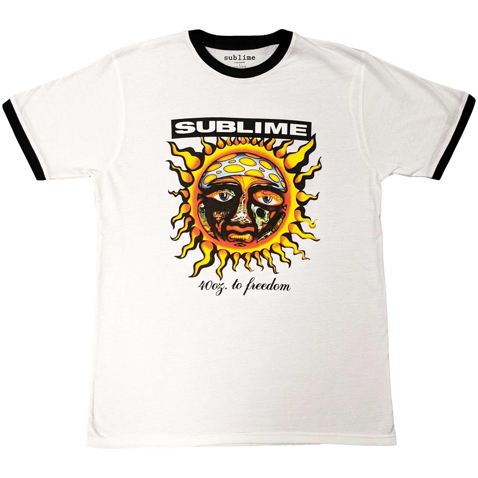 White - Front - Sublime Unisex Adult 40Oz To Freedom T-Shirt