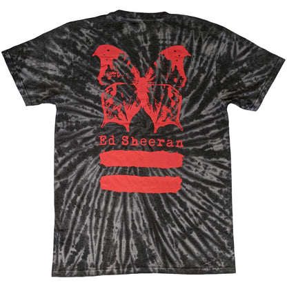 Black-Red - Back - Ed Sheeran Unisex Adult Equals Butterfly Equals T-Shirt