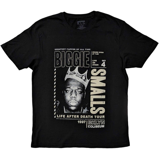 Black - Front - Biggie Smalls Unisex Adult Life After Death Tour Cotton T-Shirt