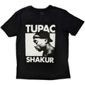 Black - Front - Tupac Shakur Unisex Adult Eyes Closed Cotton T-Shirt