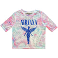 White-Pink-Blue - Front - Nirvana Womens-Ladies Angelic Mono Mesh Crop Top