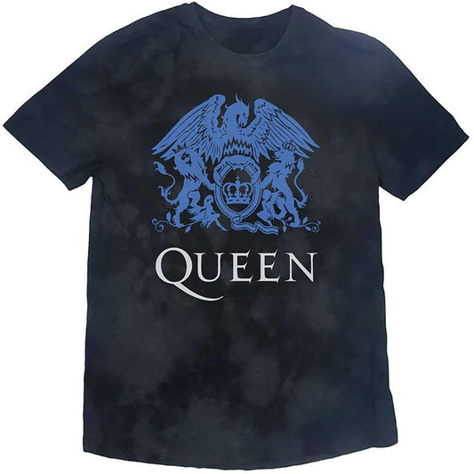 Black-Blue - Front - Queen Childrens-Kids Crest T-Shirt