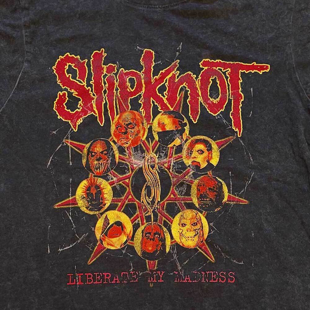 Black - Side - Slipknot Childrens-Kids Liberate Back Print T-Shirt