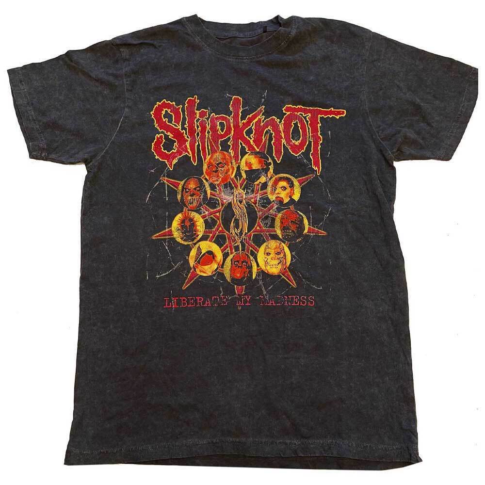 Black - Front - Slipknot Childrens-Kids Liberate Back Print T-Shirt