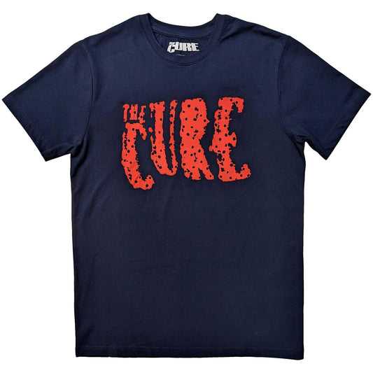 Navy Blue - Front - The Cure Unisex Adult Logo T-Shirt