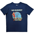 Denim Blue - Front - No Doubt Unisex Adult Tragic Kingdom T-Shirt