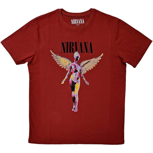 Red - Front - Nirvana Unisex Adult In Utero T-Shirt