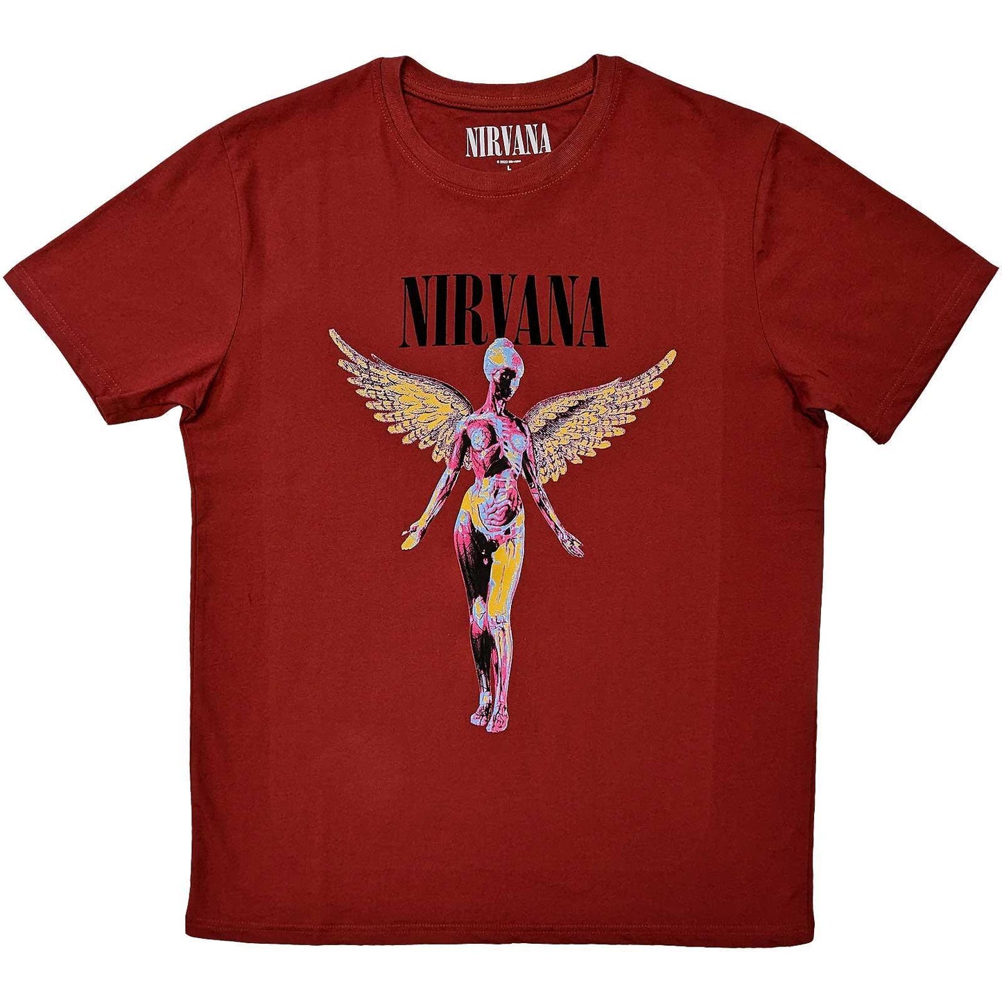 Red - Front - Nirvana Unisex Adult In Utero T-Shirt